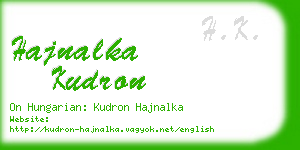 hajnalka kudron business card